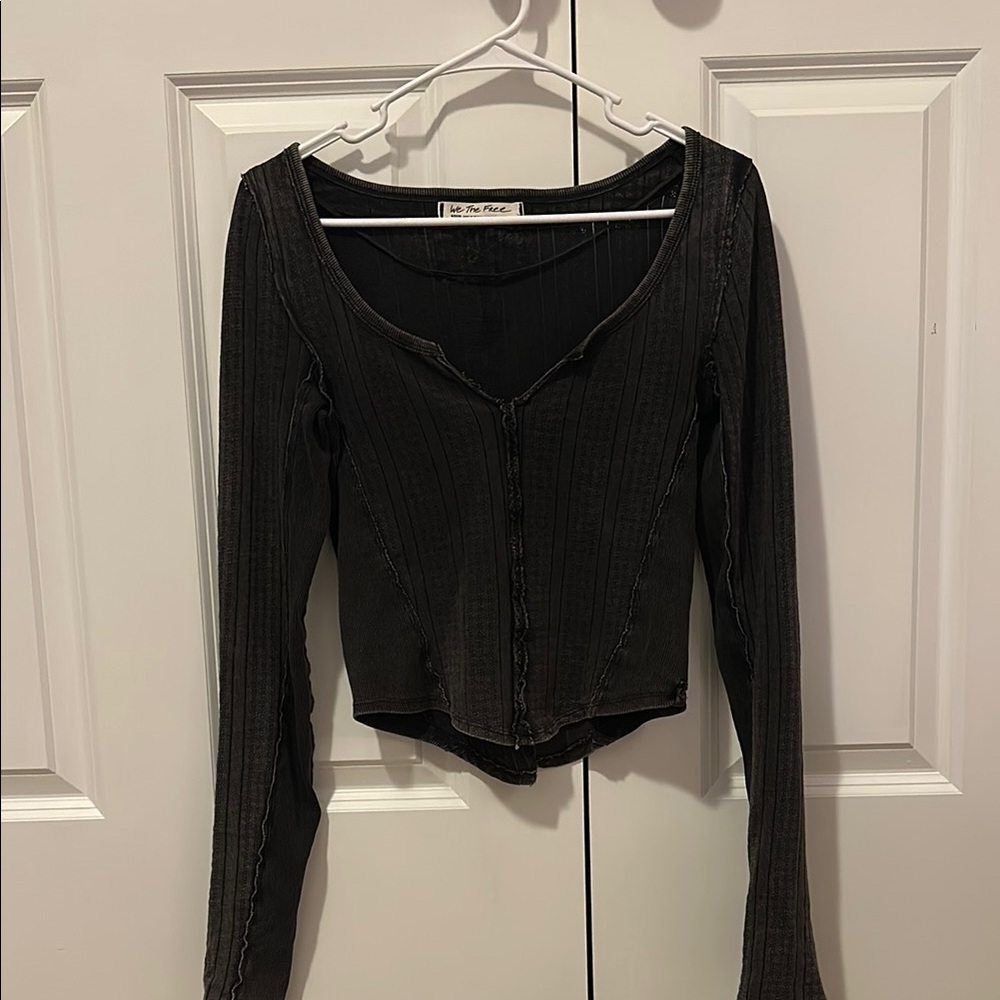 free people Black Long Sleeve Top